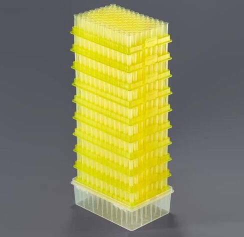 Biologix Lab Pipette Tips 10ul Refill Pack Low Retention Universal Tips Without Filters Sterile, Autoclavable, Case of 9600, Made in 100,000 Cleanroom in Saudi Arabia