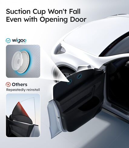 Wigoo 2025 Upgrade Tesla Model Y Side Window Sunshade [Ice-Crystal Cool, Suction No-Fall] Sun Block for Baby & Camping & Privacy Napping, 7PCS No Front Windshield for Model Y 2020-2024 Exclude Juniper in Saudi Arabia