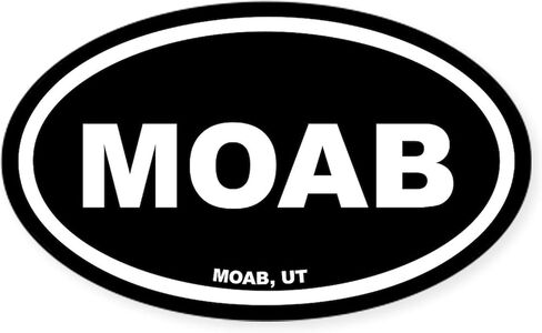 CafePress Moab Utah Black Euro Oval Sticker Oval Car Bumper Sticker in Saudi Arabia
