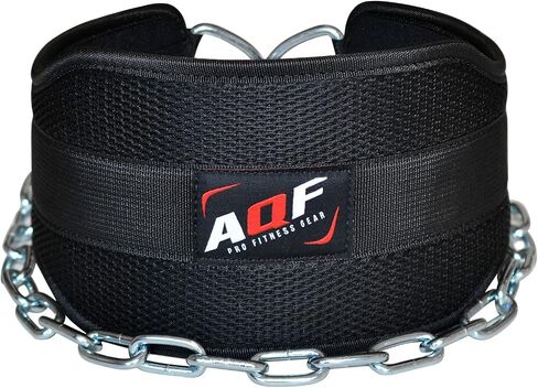 Dip Belt for Weightlifting - Weight Belt with 36" Heavy Duty Steel Chain - Neoprene Padded Back Support Gym Lifting Belt for Powerlifting, Bodybuilding, Squat, Fitness & Pull up Training in Saudi Arabia
