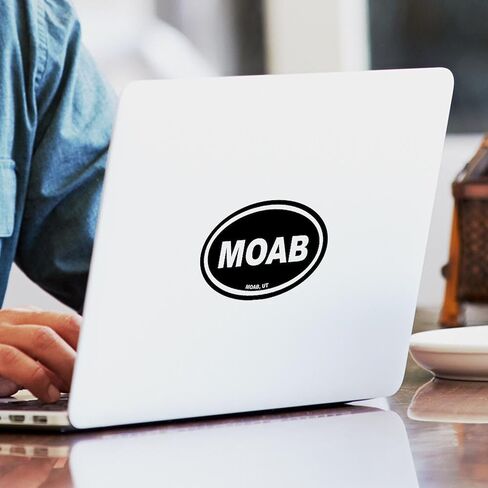 CafePress Moab Utah Black Euro Oval Sticker Oval Car Bumper Sticker in Saudi Arabia