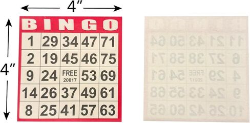 بطاقات ألعاب الورق Bingo - 1000 ورقة (100 كتاب من 10 ألوان) - 4 "X4" بطاقات يمكن التخلص منها - مثالية لكبار السن ، ليلة العائلة ، مجموعات كبيرة ، أنشطة الفصل الدراسي in Kuwait