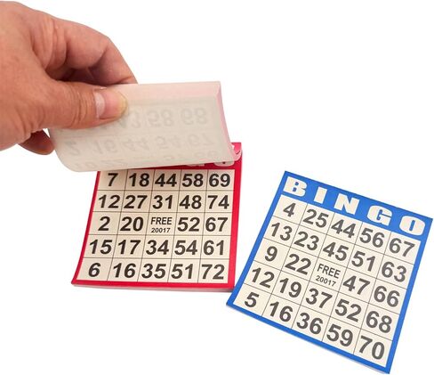 بطاقات ألعاب الورق Bingo - 1000 ورقة (100 كتاب من 10 ألوان) - 4 "X4" بطاقات يمكن التخلص منها - مثالية لكبار السن ، ليلة العائلة ، مجموعات كبيرة ، أنشطة الفصل الدراسي in Kuwait