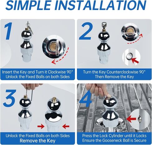 60601 Upgraded 38k Puck System Gooseneck Hitch Ball for 2013-2025 Dodge RAM 2500 3500, 2-5/16 Inch Gooseneck Ball for Truck Bed with a Replacement Gooseneck Hitch Cap, 380000 lbs GTW in Kuwait