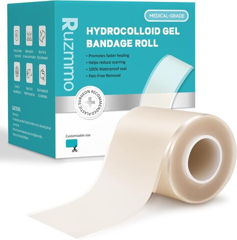 Hydrocolloid Bandages for Wound Care - Medical Grade Hydrocolloid Roll, Flexible & Waterproof Wound Cover, Home First Aid Kit Essential (2IN x 12FT) in Saudi Arabia