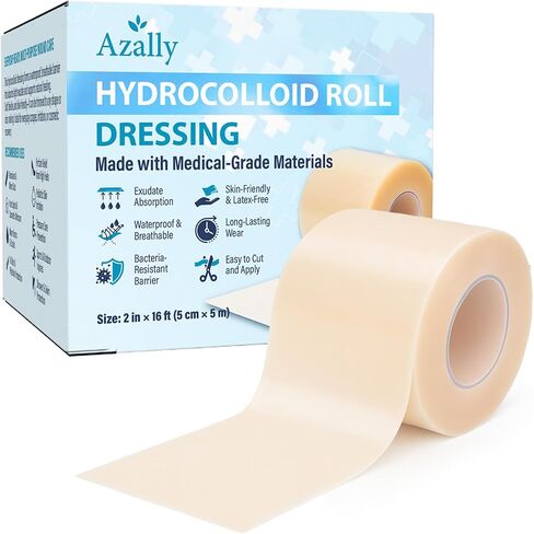 Hydrocolloid Roll Gel Bandages for Wounds: Extra Large Waterproof Hydrocolloid Patches for Wound Care, Cut-to-Size Hydrocolloid Tape (2in*16ft) in Saudi Arabia