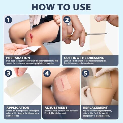 Hydrocolloid Roll Gel Bandages for Wounds: Extra Large Waterproof Hydrocolloid Patches for Wound Care, Cut-to-Size Hydrocolloid Tape (2in*16ft) in Saudi Arabia