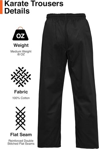 Karate Gi Pants for Adult Martial Arts Pants Student Cotton 8oz GI Aikido Kids Pant Kung Fu Adults Kimono Trousers in Saudi Arabia