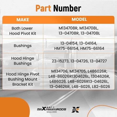 MaxPeedingrods التجميعات المحورية و Mounts Pivot & Pivot Bolt Kit لـ Peterbilt 377 378 379 in Kuwait