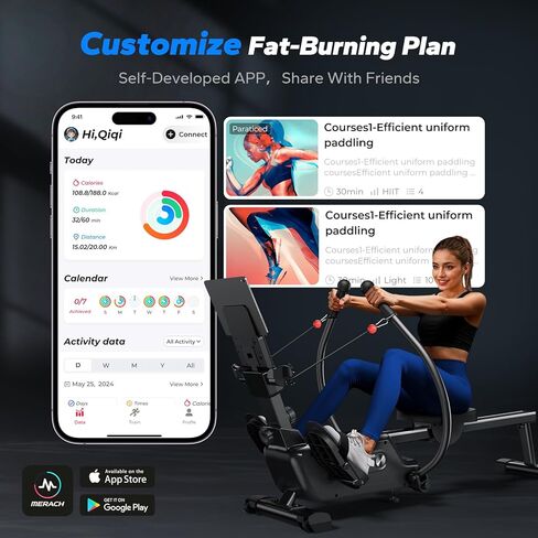 MERACH Sculls Rowing Machines for Home, Magnetic Rowing Machine with 16-Level, Simulate Real Row, Ultra-Quiet Rower, MERACH App and 1000+ Champion Coaching Course & Games in Saudi Arabia
