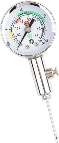أداة مقياس ضغط الهواء Mini Ulitity Air Air Air Alight Lightweight Gadget لمشغلات كرة القدم لاعبي كرة القدم Metal Gray 1.6 Inch Baimeter in Saudi Arabia