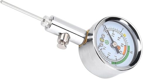 أداة مقياس ضغط الهواء Mini Ulitity Air Air Air Alight Lightweight Gadget لمشغلات كرة القدم لاعبي كرة القدم Metal Gray 1.6 Inch Baimeter in Saudi Arabia