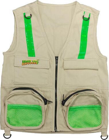 Eagle Eye Explorer Kids Cargo Vest for Boys and Girls with Reflective Safety Straps. 100% Cotton. Size: M/L Color: Pink in Saudi Arabia