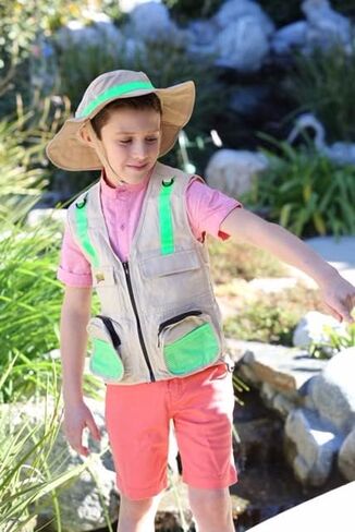 Eagle Eye Explorer Kids Cargo Vest for Boys and Girls with Reflective Safety Straps. 100% Cotton. Size: M/L Color: Pink in Saudi Arabia