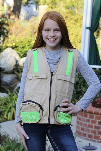 Eagle Eye Explorer Kids Cargo Vest for Boys and Girls with Reflective Safety Straps. 100% Cotton. Size: M/L Color: Pink in Saudi Arabia