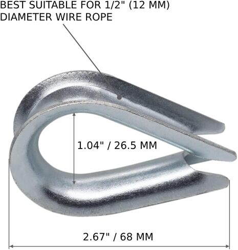 (حزمة من 4) حبل الأسلاك كشوف الصلب المجلفن 1/2 "(12 مم) in Saudi Arabia