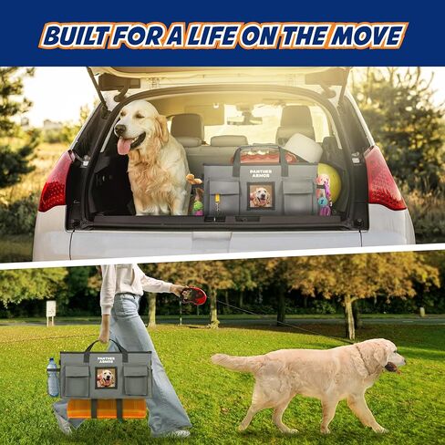 Panther Armor Dog Organizer Storage ، فوق الباب أو الخزانة المعلقة ، يلف في حقيبة واق من الوقف ، وحقلة مزودة بالكلاب مقاومة للماء ، وحقيبة سفر للحيوانات الأليفة مع حقيبة الاستمالة وعلاج الحقيبة in Kuwait