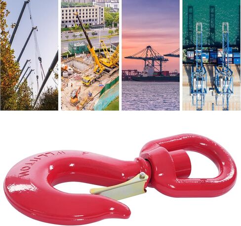 11 Ton Swivel Hooks Heavy Duty Swivel Lifting Hook with Latch Swivel Eye Rigging Hook Rotating Crane Hook Alloy Steel Swivel Lifting Hooks Rigging for Engines Cranes Hoists with 24251lbs Load Limit in Kuwait