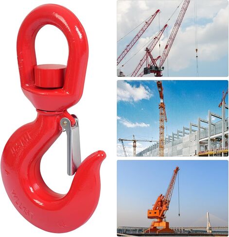 11 Ton Swivel Hooks Heavy Duty Swivel Lifting Hook with Latch Swivel Eye Rigging Hook Rotating Crane Hook Alloy Steel Swivel Lifting Hooks Rigging for Engines Cranes Hoists with 24251lbs Load Limit in Kuwait