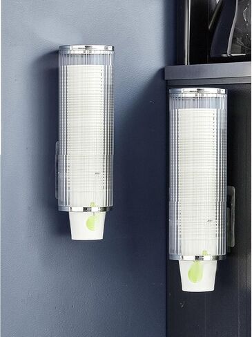 Wall-Mounted Pull-Type Plastic Disposable Cup Dispenser with Automatic Cup Removal - Ideal for Home, Hospitals, Gyms, and Offices in Saudi Arabia