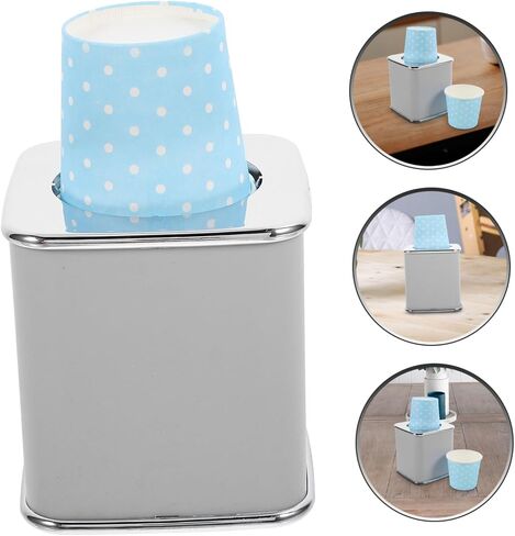 LifeKome 10pcs يمكن التخلص من موزع كوب المياه القابلة للتخلص من نوع السحب من نوع كوب الورق مع تصميم مثبت على الحائط النمط العشوائي لسهولة الوصول وحمل النفايات المخفضة in Saudi Arabia