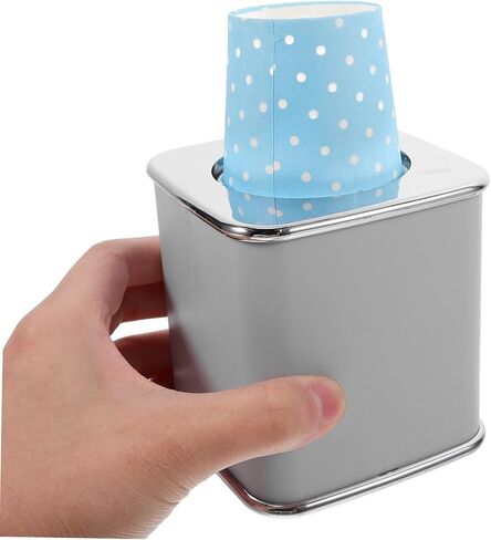 LifeKome 10pcs يمكن التخلص من موزع كوب المياه القابلة للتخلص من نوع السحب من نوع كوب الورق مع تصميم مثبت على الحائط النمط العشوائي لسهولة الوصول وحمل النفايات المخفضة in Saudi Arabia