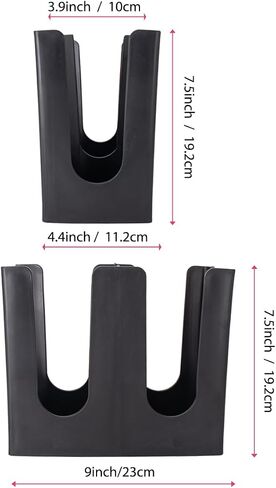 WXMIAN 2-Tier Cup Holder Organizer – Countertop Dispenser for Paper & Coffee Cups – Sturdy Black PP Plastic – Ideal for Office Break Rooms, Cafés, Parties in Saudi Arabia