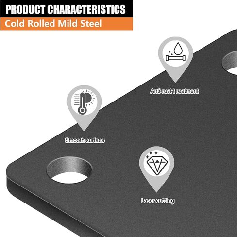 1/4 Square Steel Plate Base 4x4 for Tile, Hot Rolled Weldable A36 Flat Metal Plate Sheet 4 inch with Holes in Saudi Arabia
