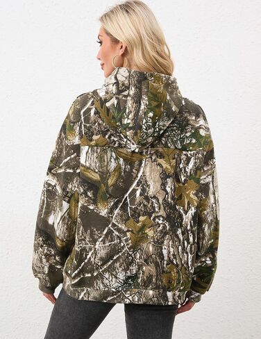 Missactiver Camo Hullize Hoodies للنساء رجال طويل الأكمام من الصوف المقنعين قميص القميص إسقاط الكتف مع جيب in Saudi Arabia
