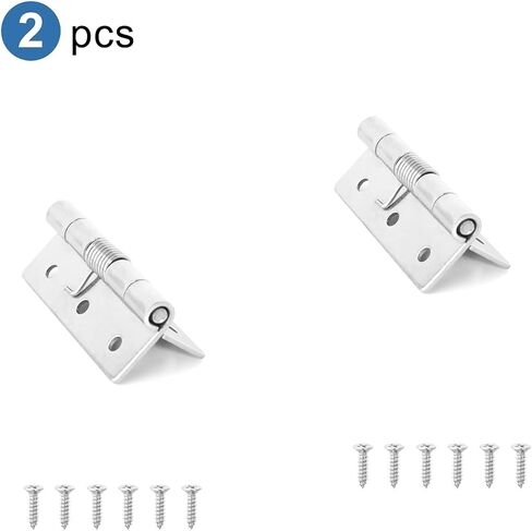 Stainless Steel Spring Hinge Self Closing Furniture Wooden Doors Metal Hinges 2Pcs(60mm 2pcs) in Saudi Arabia