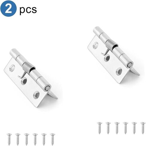 Stainless Steel Spring Hinge Self Closing Furniture Wooden Doors Metal Hinges 2Pcs(60mm 2pcs) in Saudi Arabia