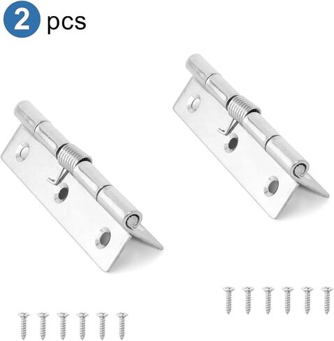 Stainless Steel Spring Hinge Self Closing Furniture Wooden Doors Metal Hinges 2Pcs(60mm 2pcs) in Saudi Arabia