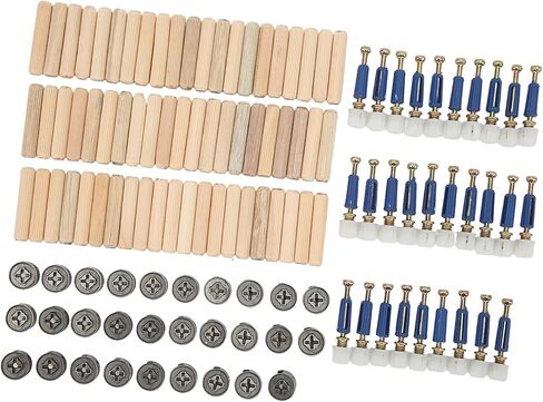 3 in 1 Eccentric Wheel Connecting Set Thickened Nut Screw Fastener Furniture Panel Board Fittings (15mm Eccentric Wheel) in Saudi Arabia