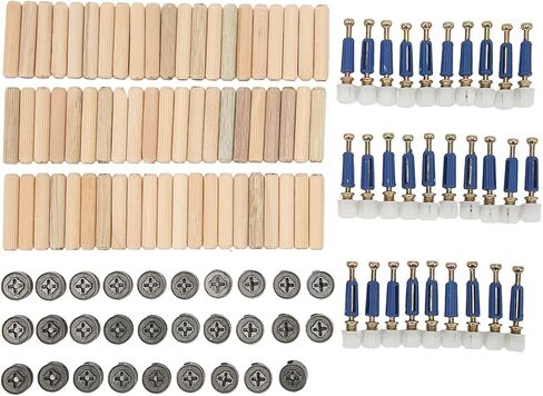 3 in 1 Eccentric Wheel Connecting Set Thickened Nut Screw Fastener Furniture Panel Board Fittings (15mm Eccentric Wheel) in Saudi Arabia