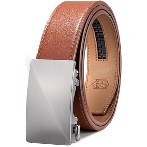 Zitahli Ratchet Belt for Men,Upgraded Tail Hidden Design mens belt Leather for Dress Pant Shirt Oxfords,Micro Adjustable