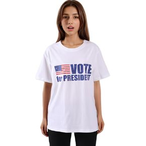 Moosth Vote Shirt 2024 Election Oversized Cotton T Shirts Loose Fit Funny Graphic T Shirt Gifts for Men or Women