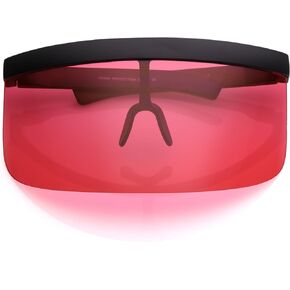 zeroUV Visor Sunglasses for Men and Women, Futuristic Face Shield Glasses with UV400 Protection 172mm