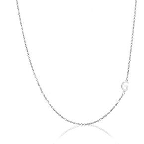 Sterling Silver Side Mini Initial Necklace in Kuwait