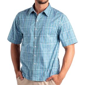 SCOTTeVEST Docksider Shirt for Men - 7 Hidden Pockets - Lightweight Casual Button Down T-Shirt for Travel & More