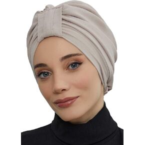 Aisha's Design Instant Turban Head Wraps for Women Aerobin Hijab Scarf Ready to Wear Pretied Chemo Headwear Belted Bonnet Cap