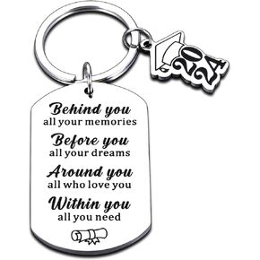 Inspirational Graduation Gifts for Women Men 2024 Class of 2024 Keychains for College High School Medical Master Nurse Students Senior Gifts 2024 Graduation Gift for Teen Boys Girls Son Daughter
