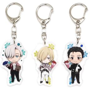 Inc. - Set of 3 Yuri On Ice Acrylic Keychain Yuuri Katsuki, Victor Nikiforov, Yuri Plisetsky v2