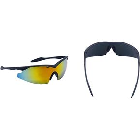 Military-Inspired Polarized Sport Sunglasses - Mirrored Integrated Polarized Lens Battle Vision HD Sunglasses for Men/Women Riding Running Cycling Fishing Driving Golf