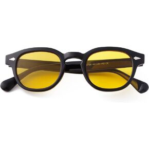 ADE WU Retro Round Sunglasses Women Men Vintage Small Circle Frame Tint Lens Sun Glasses Unisex Style 46mm