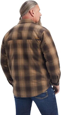 ARIAT mens Rebar Durastretch Flannel Insulated Shirt Jacket Coat in Saudi Arabia