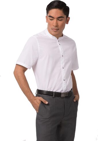 Chef Works Men's Mens Seersucker Shirt Button Down Shirt in Saudi Arabia