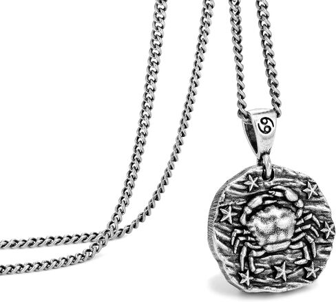 قلادة سبيروتو زودياك للرجال والنساء، قلادة من الفولاذ المقاوم للصدأ 12 كوكبة للرجال، قلادة على شكل برج التنجيم منقوشة على شكل زودياك، هدايا مثالية للرجال والنساء والمراهقين in Kuwait