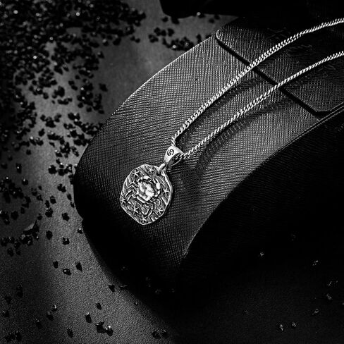 قلادة سبيروتو زودياك للرجال والنساء، قلادة من الفولاذ المقاوم للصدأ 12 كوكبة للرجال، قلادة على شكل برج التنجيم منقوشة على شكل زودياك، هدايا مثالية للرجال والنساء والمراهقين in Kuwait