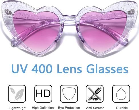 نظارات شمسية على شكل قلب للنساء، نظارات كلاسيكية على شكل عين القطة طراز Mod UV4008805-أرجواني in Saudi Arabia