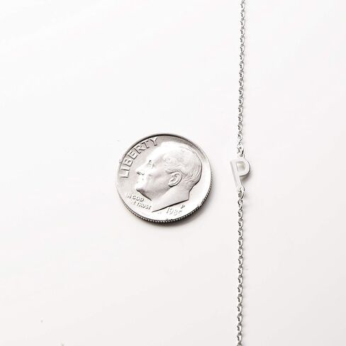 قلادة من الفضة الاسترليني الجانبية الأولية المصغرة in Kuwait